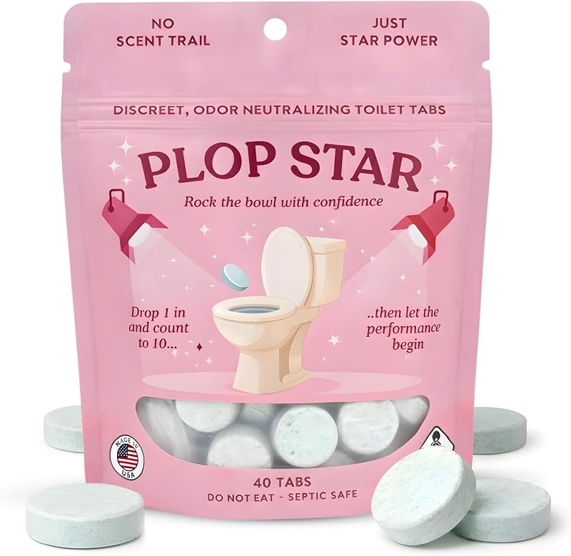 Eliminador de olores de tabletas para inodoro, desodorante para inodoro de baño para control de olores, tabletas ambientadoras para eliminador de olores, desodorante para baño en el hogar, paquete de 40 | Como se ve en Shark Tank