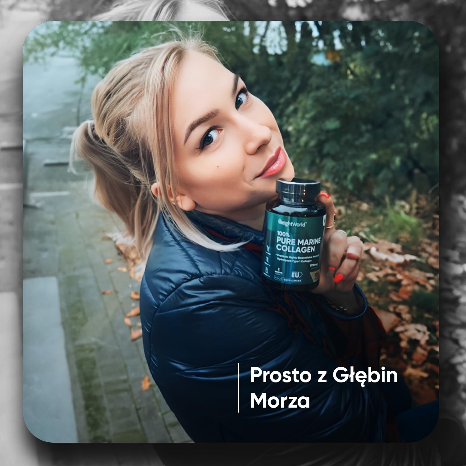 Hydrolizowany kolagen morski 100% czysty 1200 mg – 120 miękkich kapsułek z peptydami kolagenu morskiego hydrolizowanego typu I i III – zapas na 2 miesiące, bez glutenu, laktozy i GMO