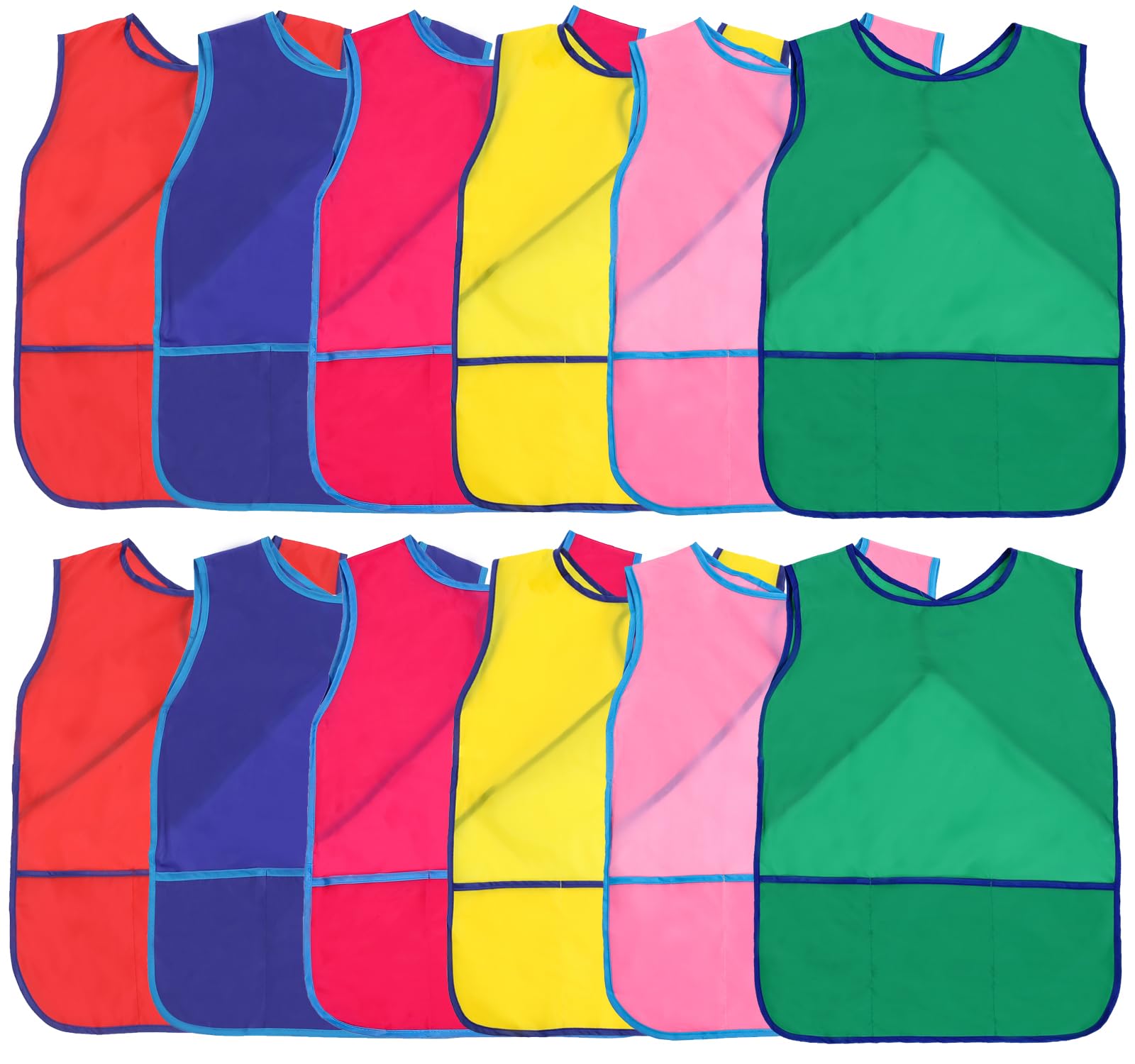 Grembiule per bambini, senza maniche, con 3 ampie tasche, per bambini, per cucinare e dipingere