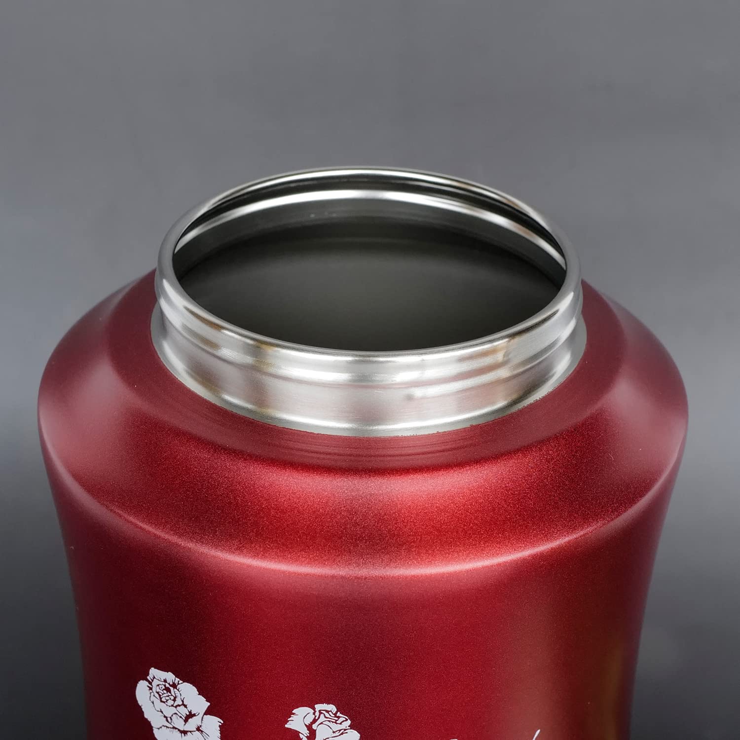 Grande Urne Funéraire Rose D'Amour - Acier Inoxydable - Capacité Jusqu'à 72,6 Kg - Avec Sac En Velours