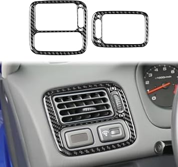Carbon Fiber Air Vent Frame Trim Decal Fit for Honda Civic 1999-2000