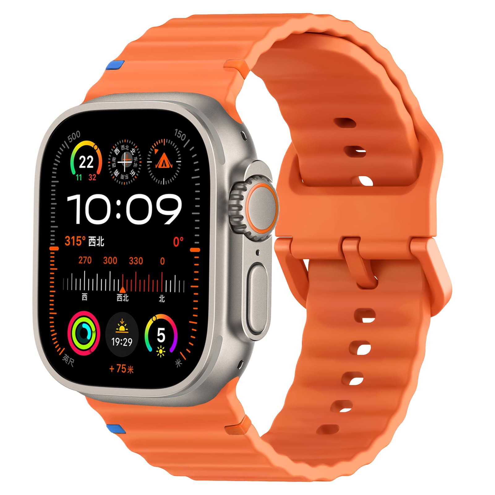 Sport Band for Apple Watch Ultra/3/2 Bands 49mm 46mm 45mm 44mm 42mm 41mm 40mm 38mm iWatch Wristband for Men Women,Waterproof Silicone Strap for Apple