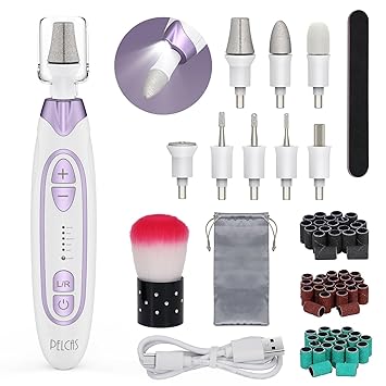 PELCAS Electric Toenail Grinder for Thick Toenails, Cordless Nail Drill,