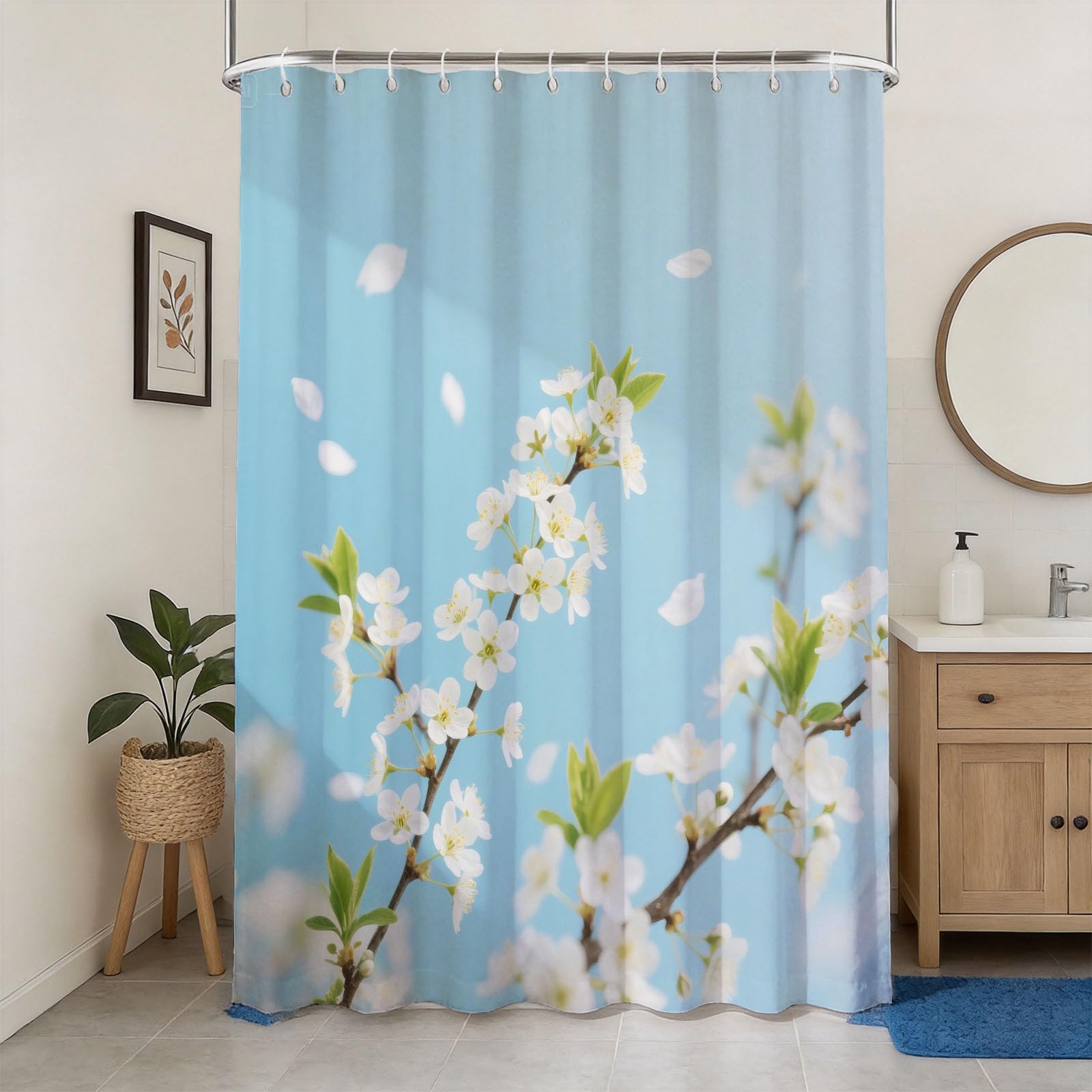 Rideau de douche anti moisissure 200x200 en polyester imperméable pour une salle de bain saine