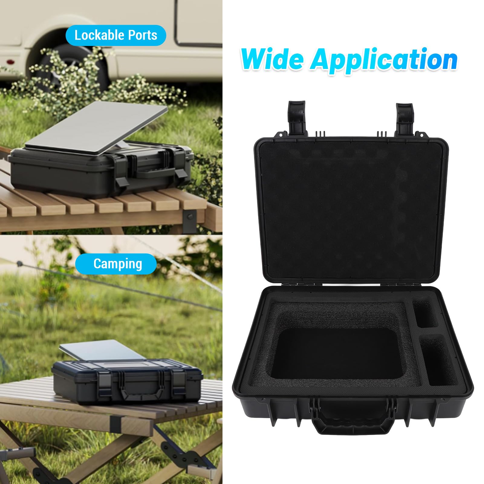 Topiky Borsa da Viaggio per Kit di Piatti RV Satellitare Statellite, Mini Case, Custodia da Trasporto Mini per Viaggi, Custodia Rigida Protettiva Portatile con Cavo di Caricabatterie