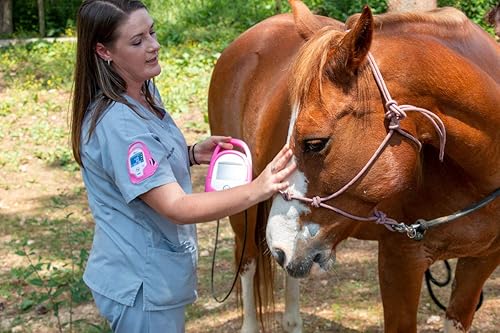 Vista 4 de SunTech Vet30E - Monitor de signos vitales continuos veterinarios para animales equinos y de compañía (rosa flamenco)