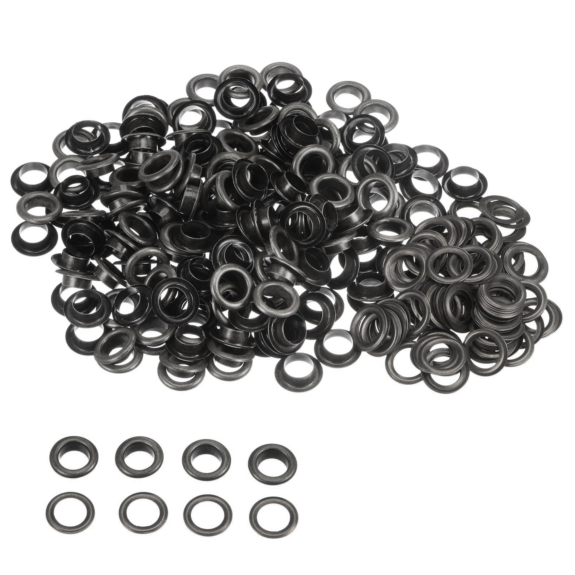 Trimming Shop Iron Eyelets Grommets with Washers for Pool Covers, Leathercraft, Tarpaulin, Vinyl Banners, Yoga Mat, Art and Craft, DIY Projects, 17mm, Gunmetal, 100pcs โ image 1