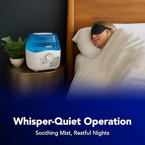 Miniatura 5 de Vicks Humidificador de niebla fría filtrada, habitación media, tanque de 1.1 galones, humidificador para habitaciones de bebés y niños, dormitorios
