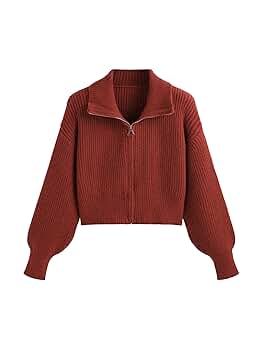 Butcher ProductS　 ZIP CARDIGAN CIDER Zip Up Cardigans for Women Fall Trendy Long Sleeve