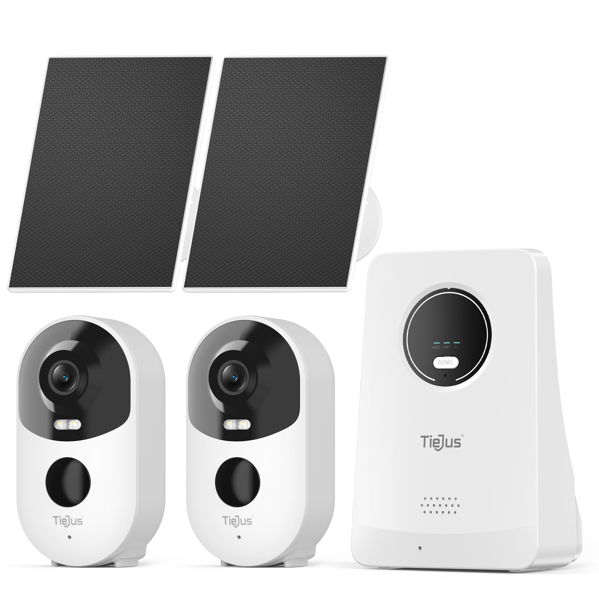 Photo 1 of TIEJUS 3K 4MP Security Cameras Outdoor Wireless, Solar Powered Cameras for Home Security, No Subscription, Smart Detection, Color Night Vision, 2-Way Talk, 2.4/5GHz WiFi, 32GB Local Storage