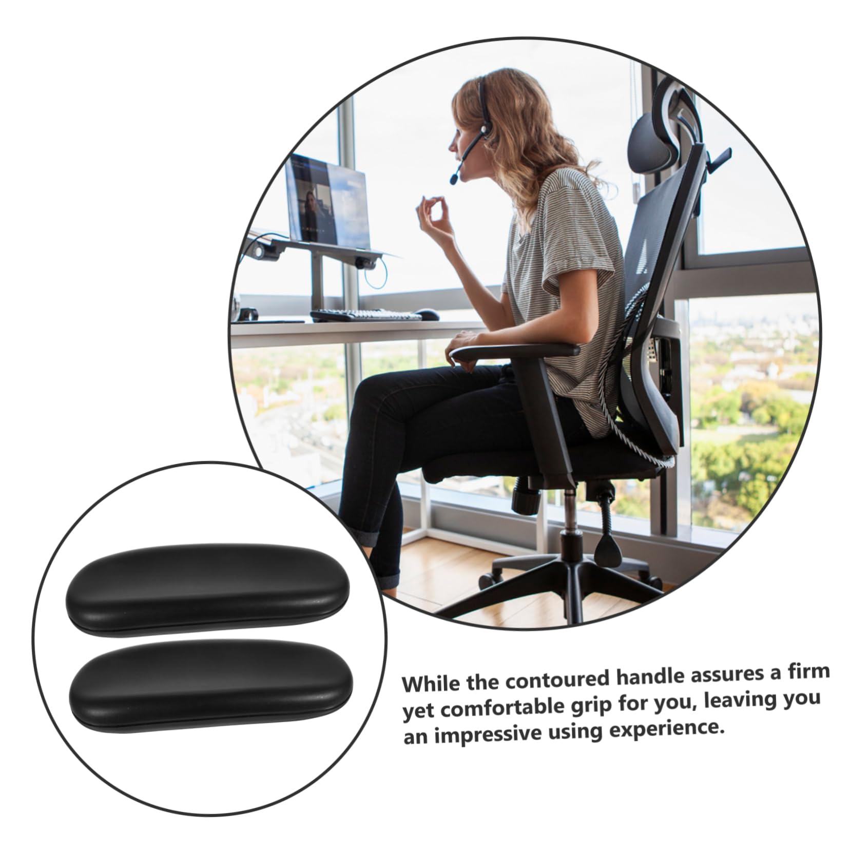 Ellenbogenkissen Für Bürostühle - 20x14,5x10cm, Waschbar, Ergonomisch