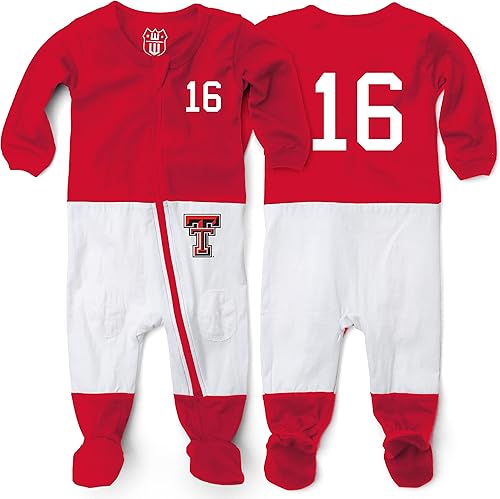 Miniatura 8 de Wes and Willy Baby College Sports Fan Football Jersey Sleeper