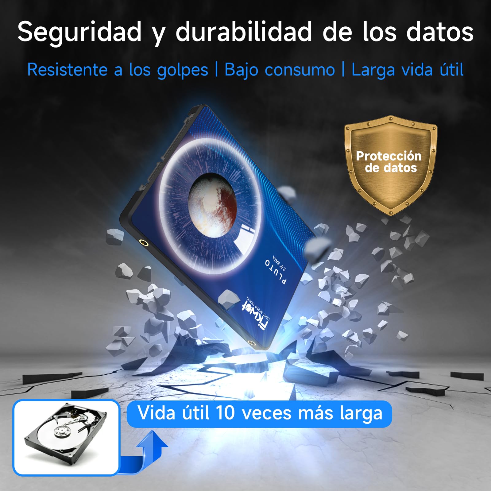 Fikwot FX815 SSD 256GB SATA III Disco Sólido Interno 2.5 Pulgadas, 6GB/s, hasta 550 MB/s para Actualización de Portátiles y Escritorios