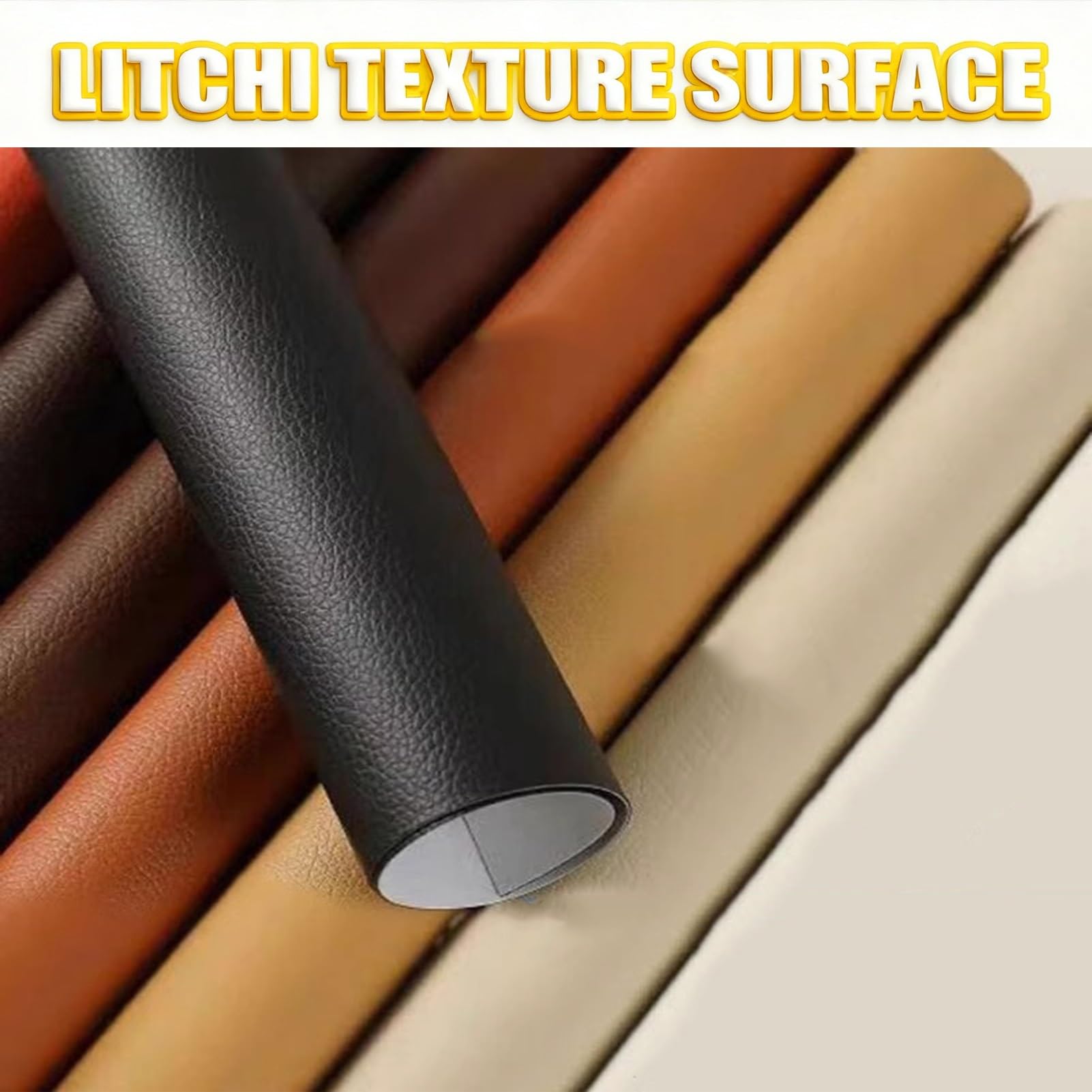 Cuero Adhesivo Parche De Reparación De Cuero Gris Para El Lado De La Cama, Kit De Parches De Cinta Cortable De Refinador Autoadhesivo Grande Para Muebles De Asientos De Coche De Sofá(500x50cm)