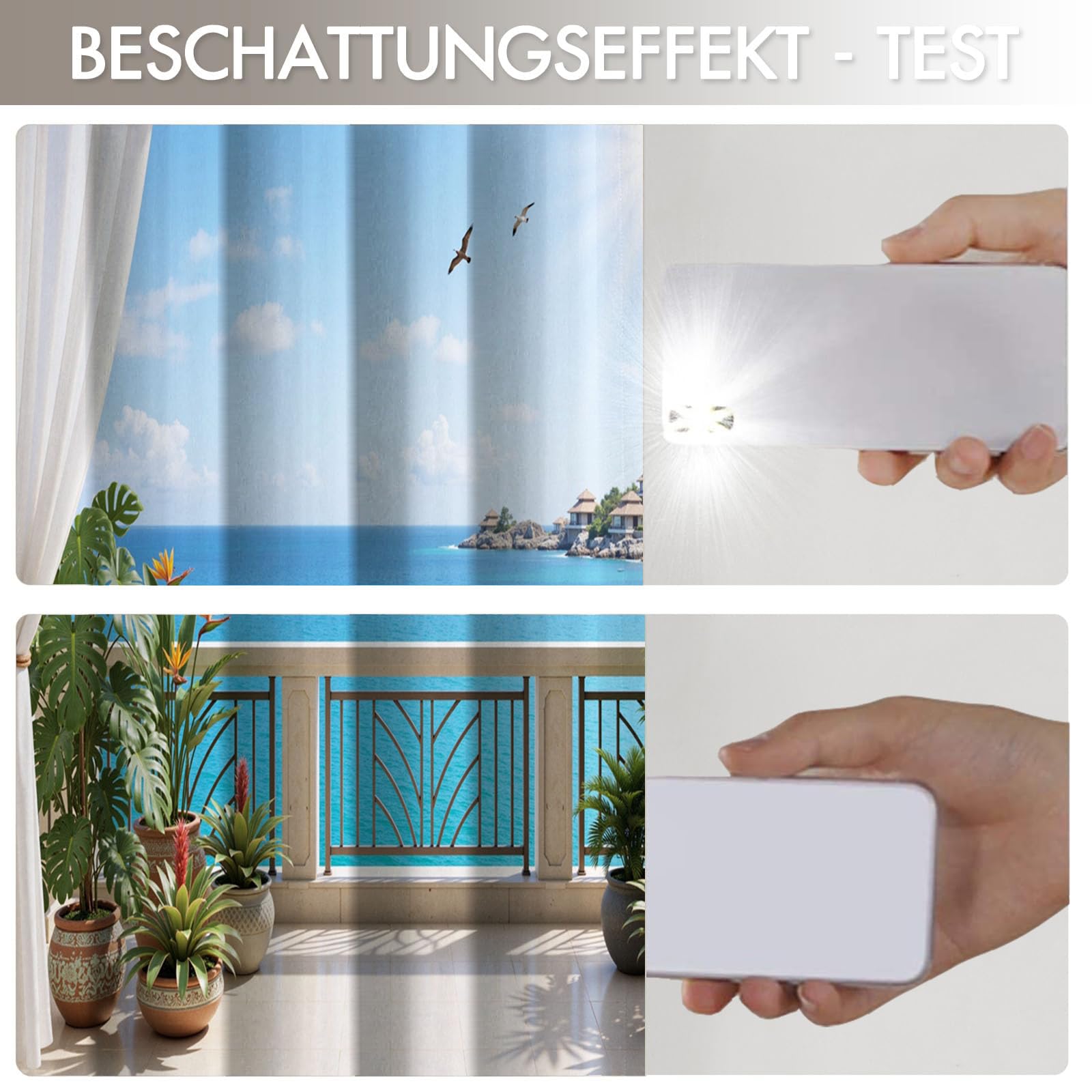 Tende Oscuranti Paesaggio Urbano Costiero Blu Per Camera Da Letto | Tenda Morbida Termiche Isolantibalcone Moderno In Stile Nordico Interni Soggiorno 2 Pezzi Con Occhielli, 140Lx220A Cm