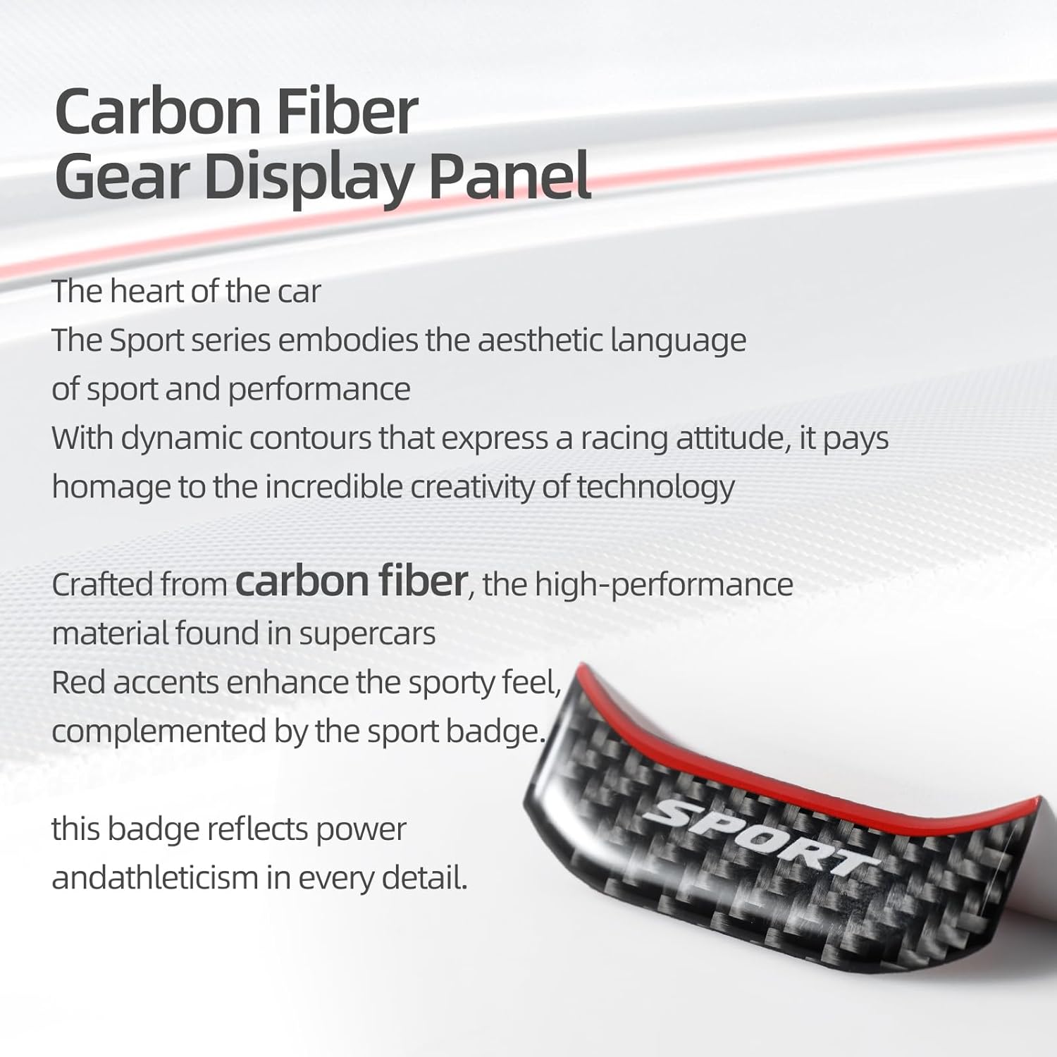 BETTERHUMZ Compatible with 10th Gen Honda Civic 2017 2018 2019 2020 2021 Carbon Fiber Gear Shift Panel Decor Decal Sticker Car Interior Tuning Accessories