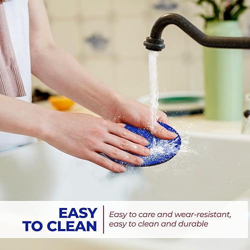 Miniatura 5 de AA Wonders - Posavasos de fieltro absorbente de alta calidad para bebidas, protege muebles, mesa, escritorio, 4 x 4 pulgadas (círculo, 6 unidades,