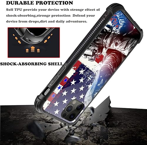 Vista 125 de Funda para iPhone 13 - Nebula Wolf vidrio templado trasero y silicona suave TPU Shock funda protectora Lobo de Nebula.