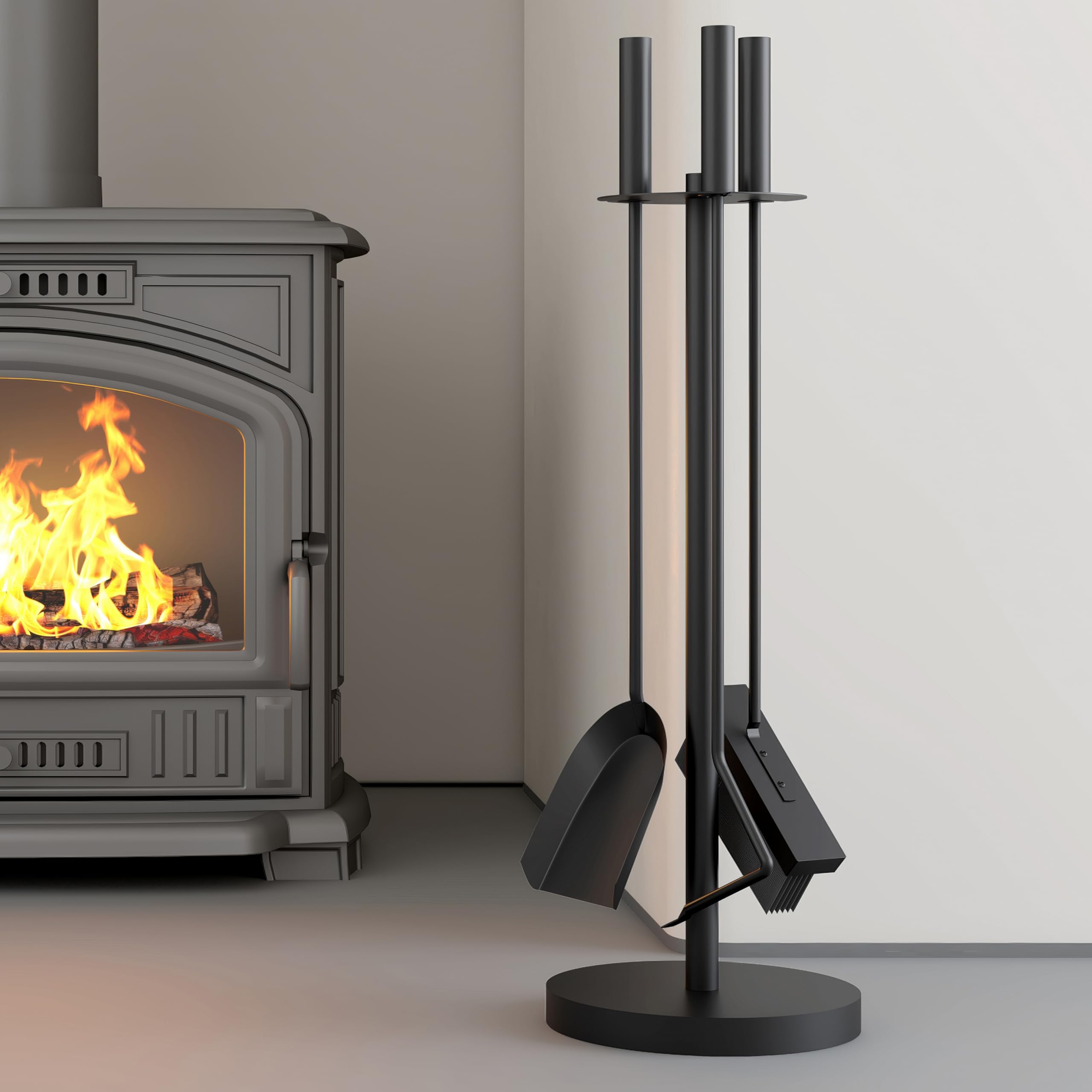 Kingson Fireplace Tools Set Includes Brush, Shovel