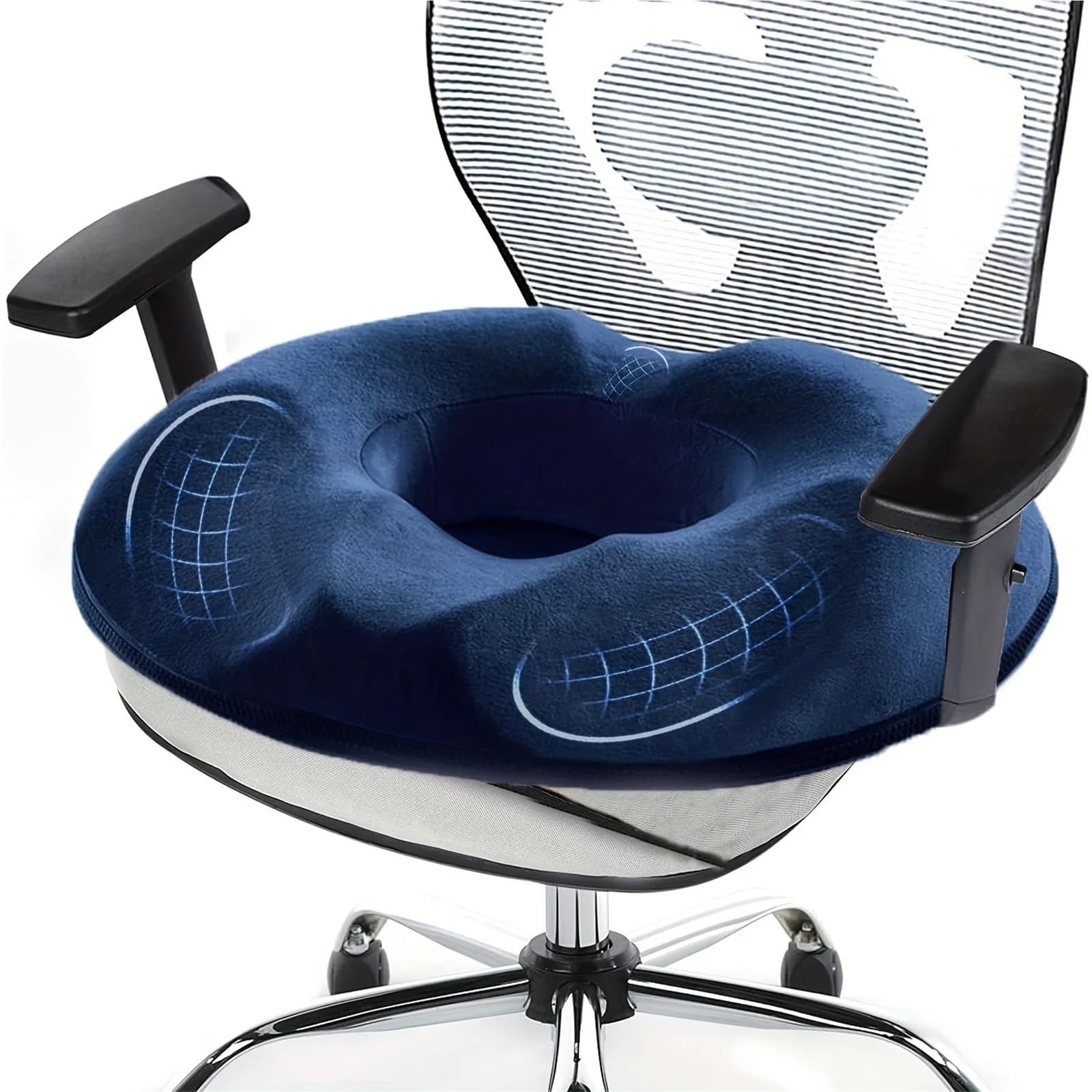 XCFTYRU Office chair cushion， Pc Ergonomic Memory Foam Donut Seat Cushion, Orthopedic Tailbone Support Pillow