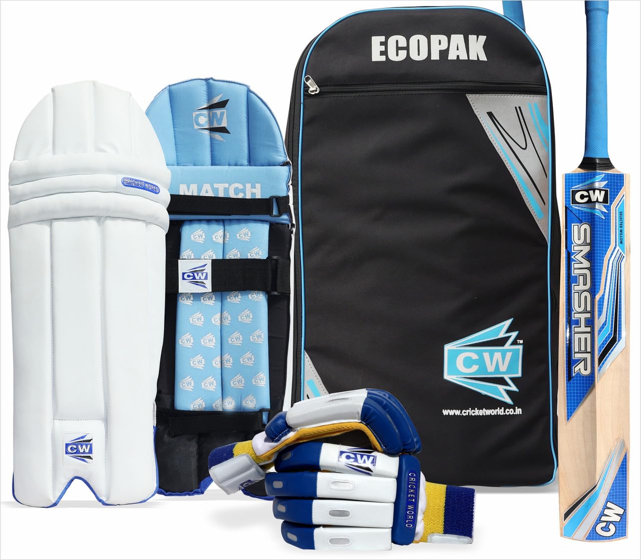 CW Thunder Pro Cricket Kit for Boys & Youth Size Kashmir Willow Bat Sports Training Club & Match Quality Full Kit for Left Hand & Right Hand Sports Kit Set (6 for 12-13 Yr, Right)-image-26