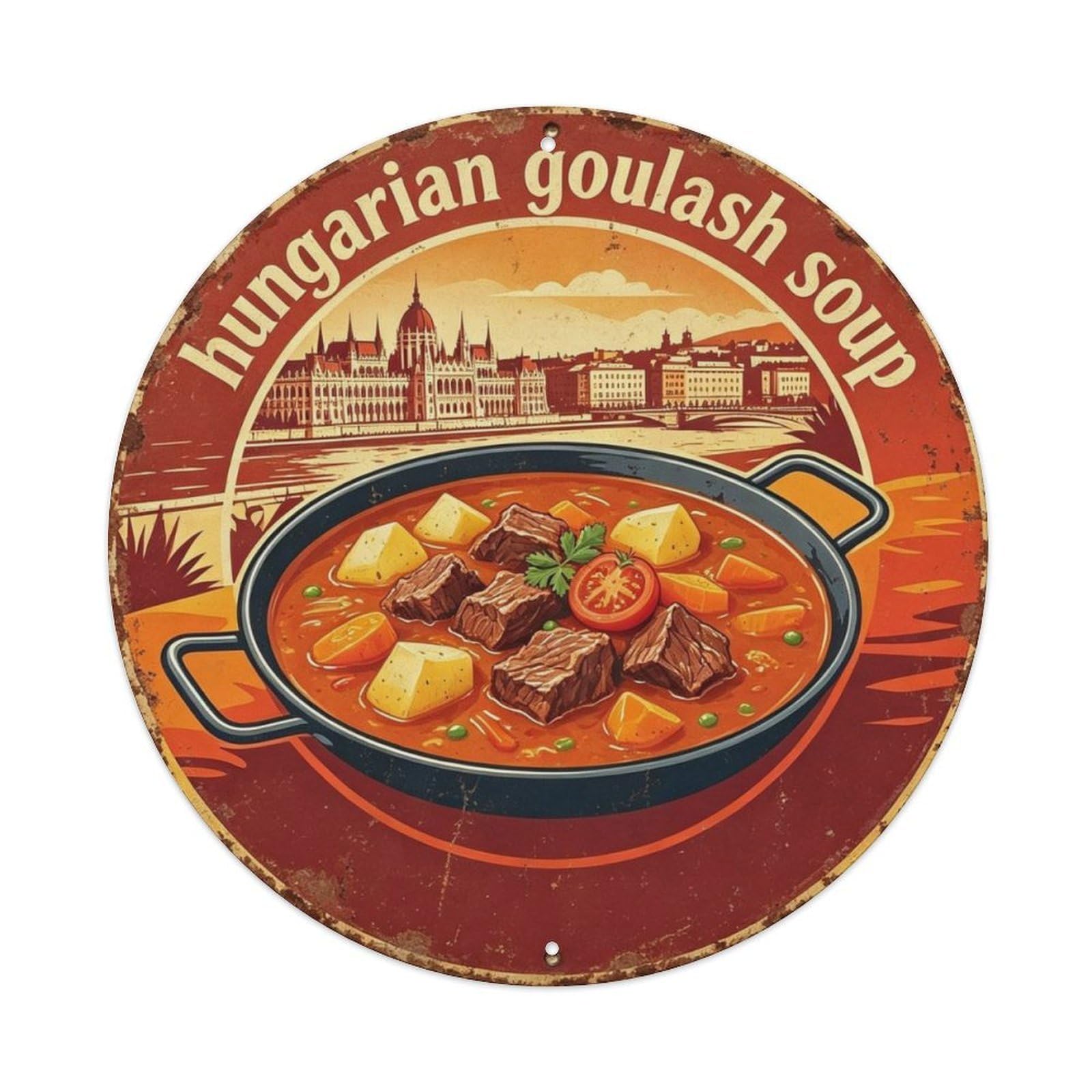 Hungarian Goulash Soup Metal Tin Sign Plaque