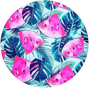 Maison Charlo | Set of 4 Round Placemats Covers Watermelon Cloth 14" Dia Polyester | Dining Table Decor, Home Decor | Washable Heat Resistant for Parties, Kitchen Table - Red