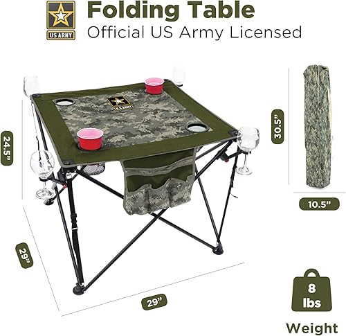 Miniatura 2 de Mesa de vino plegable creativa al aire libre  Portátil  Camping playa picnic y patio  Ejército de los Estados Unidos