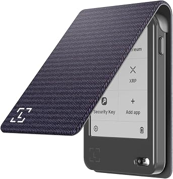 Bundle Ledger Nano Gen5 (Jet Black) & Magnet Folio (Party Aubergine) - Entry-Level Crypto Touchscreen Signer with Protection