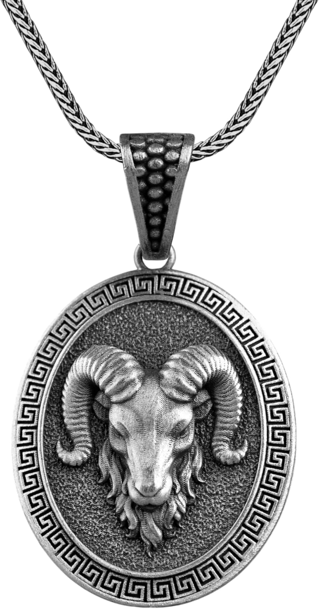 Ram Aries Pendant, Aries Ram Head Personalized Silver Necklace, Zodiac Jewelry, Animal Jewelry, Astrology Pendant, Birthday Gift