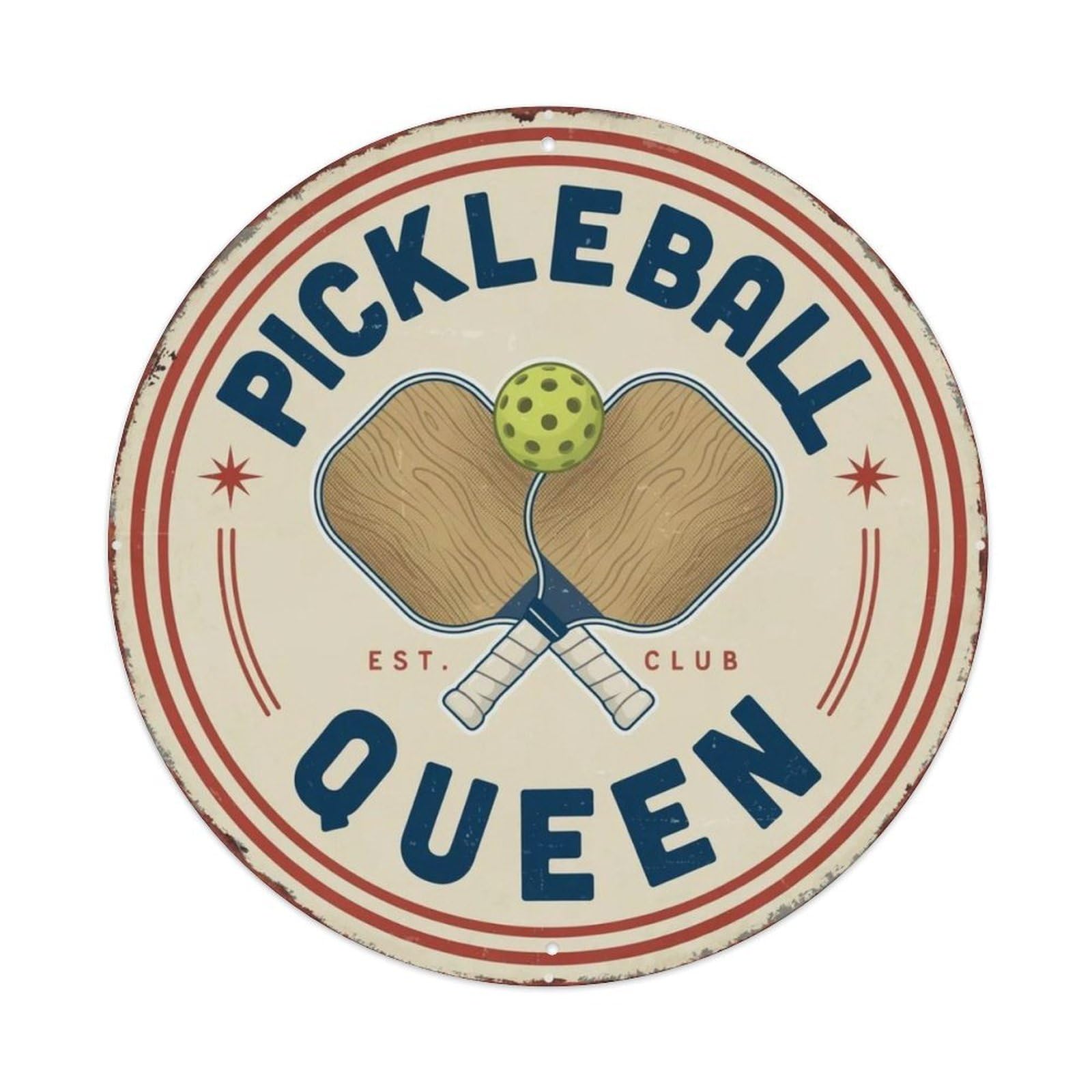 Pickleball Queen Metal Tin Sign Plaque