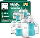 Philips Avent Glass Natural Bottle with Natural Response Nipple, Baby Gift Set, SCD858/01