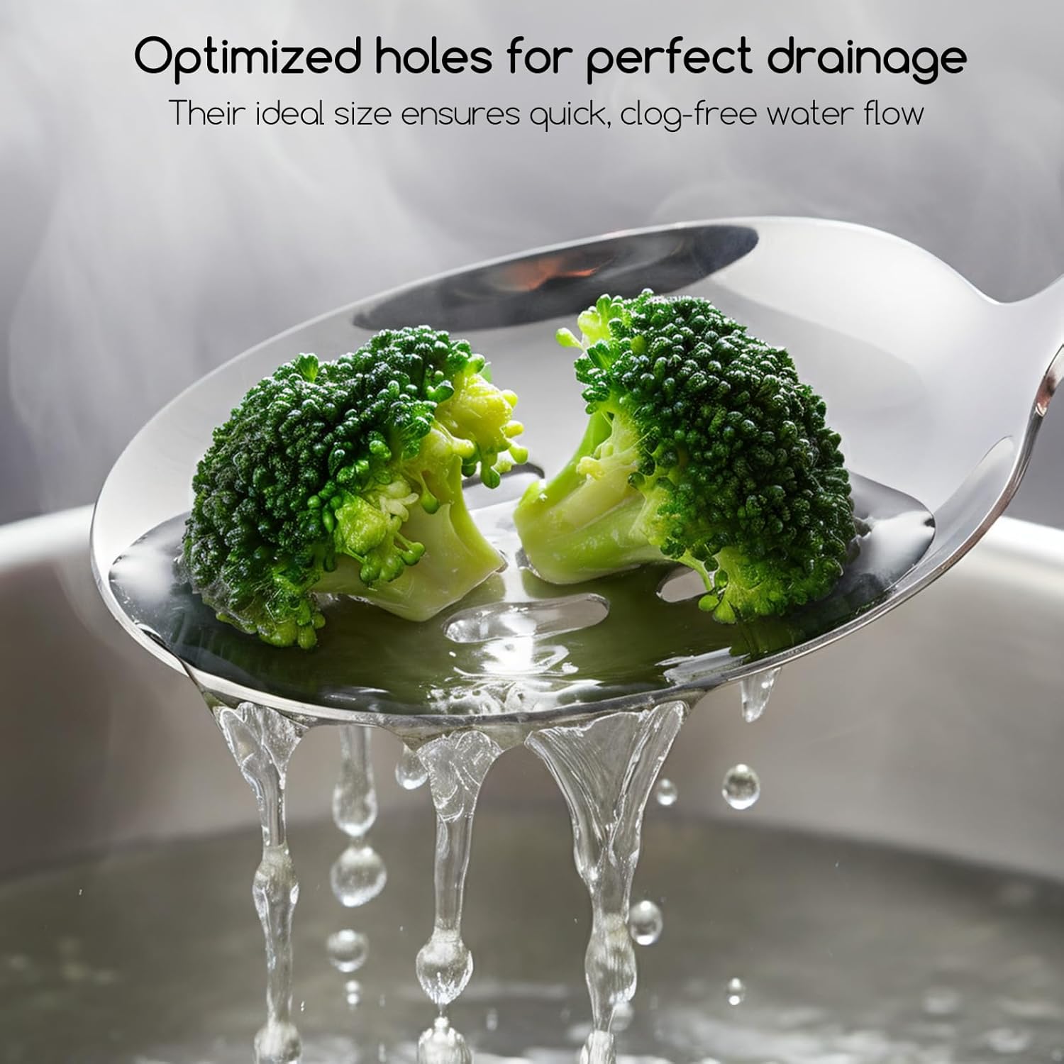 SOLEADER Extra Large Serving Spoons Set of 12,Foodgrade 18/8 12 Inch Stainless Steel Serving Spoon,Buffet Serving Utensils,Spoons Silverware,Cooking Spoon,Pasta Spoon,Mixing Spoon