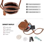 Small Crossbody Bags for Women Boho Cell Phone Purse Cross body Handbags with Triple Zip Pockets,Vegan Leather