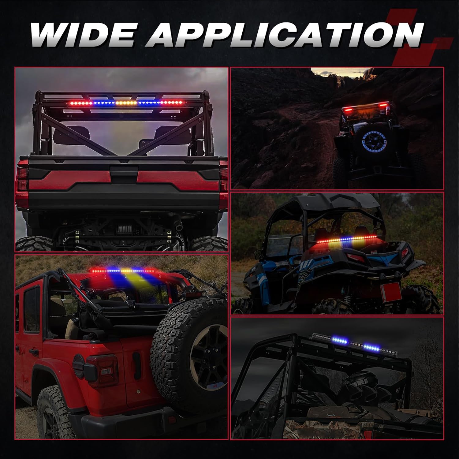 Rear Chase Light Bar, OFFROADTOWN 31 Inch Chasing LED Bar w/Turn Signal Brake Reverse Lights Ultra Slim Offroad Strobe Light for UTV Polaris RZR SXS Can-am Yamaha 4x4 Side by Sides ATV, RBYBR
