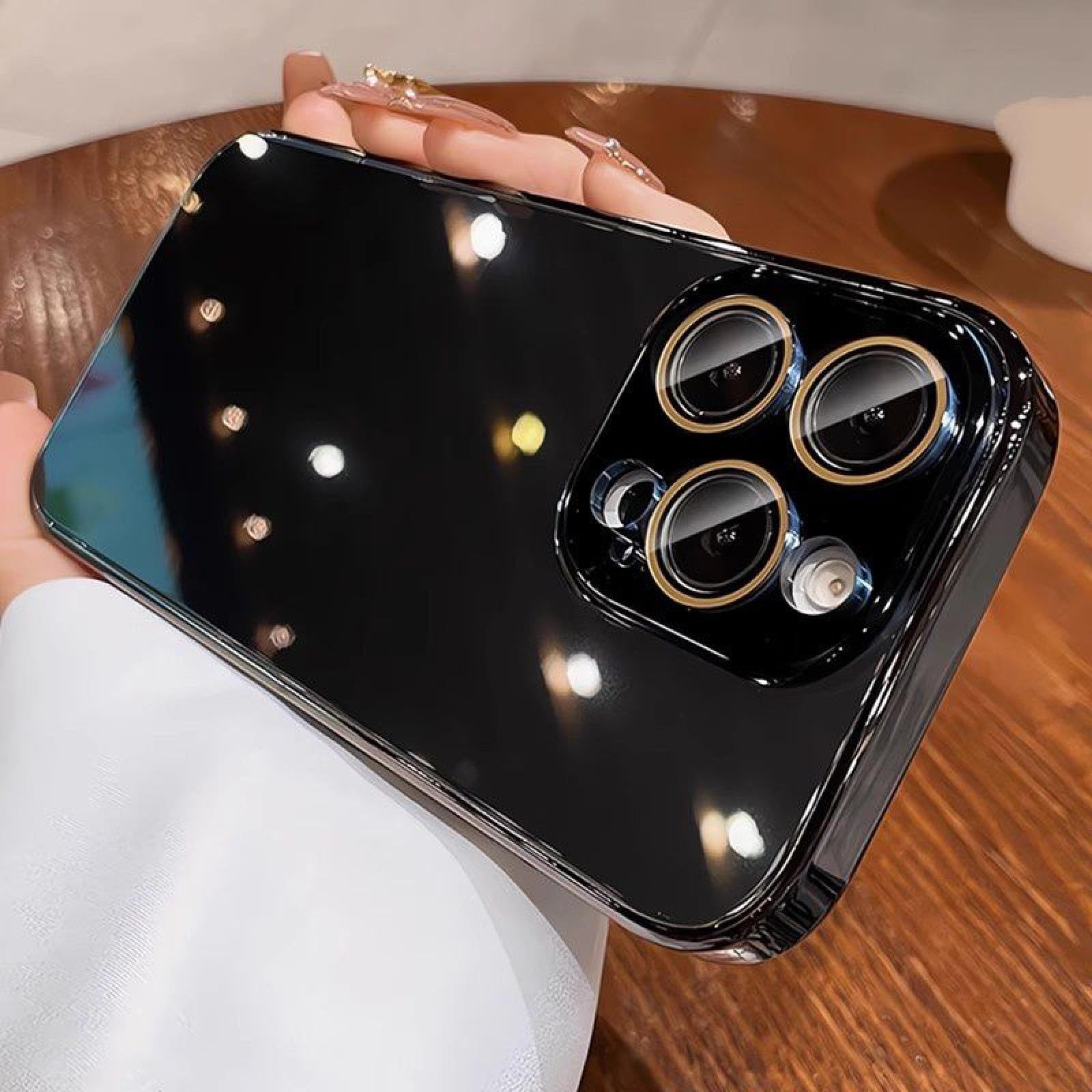 Coque protection iPhone 13 Pro noir antichoc avec verre trempé écran et dos rigide