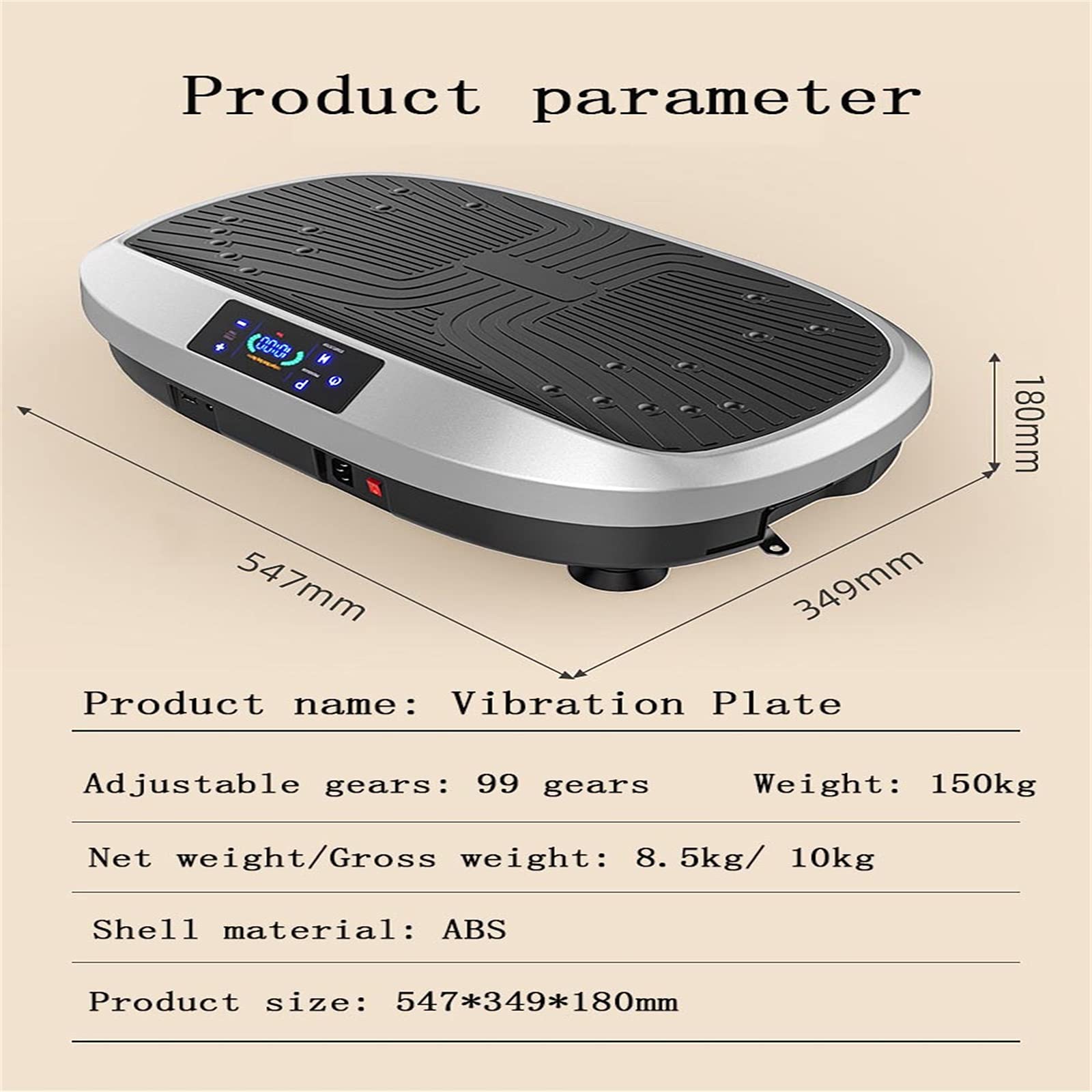 Pedane vibranti, Pedana Vibrante con Altoparlante Bluetooth, Telecomando, 2 Fasce di Resistenza, Allenatore Fitness Vibrante per Perdita di Peso e Corpo