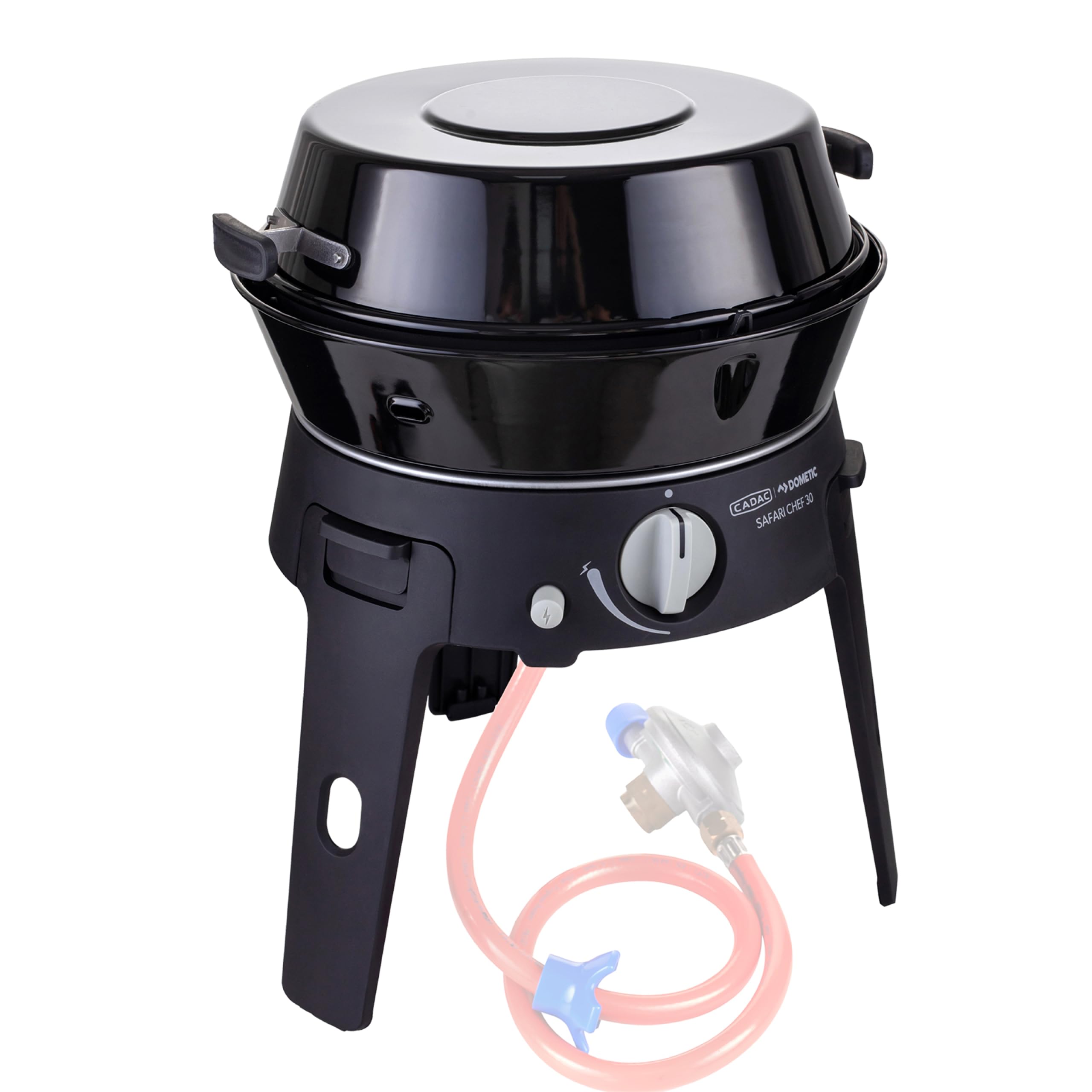 CADAC - Safari Chef 30 LP Combo - Barbecues portables - Revêtement céramique GreenGrill - Incl. Housse de protection - Camping - Les incontournables du barbecue - Utilisation en extérieur
