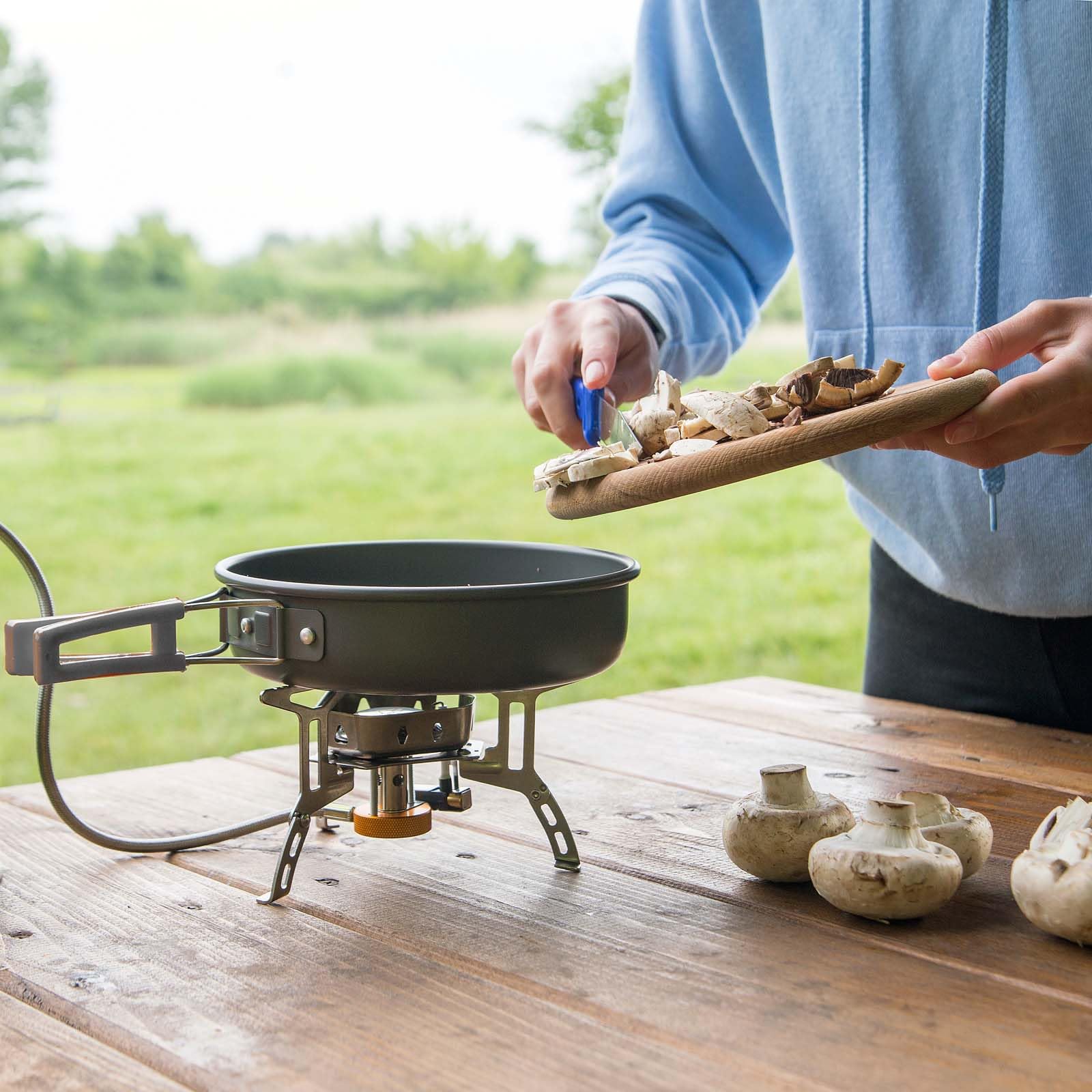 Camping Geschirr Set Kochgeschirr für Outdoor Kochausrüstung mit Wasserkocher