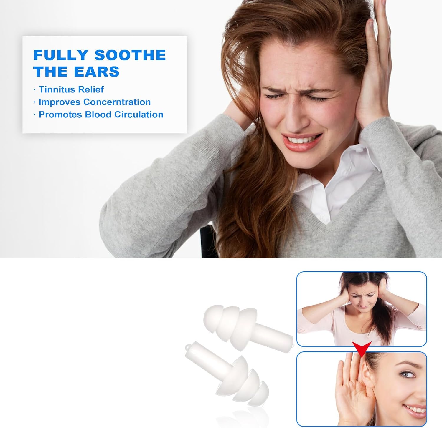 Ear Acupoint Massage Pulse Device Tinnitus Relief for Ringing Ears, Acupeace Tinnitus Relief Device, Tinnitus Ear Cuff Set Stop Ear Ringing (1 Pair)