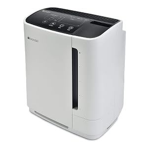 Brondell Air Purifier O2 Revive Air Purification System with Humidifier -Odor Eliminator - Dual True HEPA Air Washer