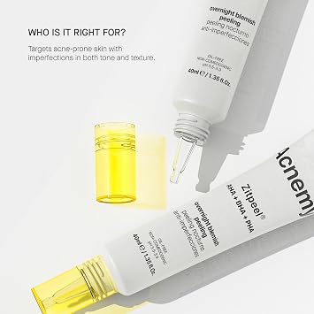 ACNEMY ZITPEEL® - AHA BHA PHA Night Peel, 40 ml - Anti-acne exfoliating treatment, reduces marks and pimples, evens skin tone, intensive skin renewal