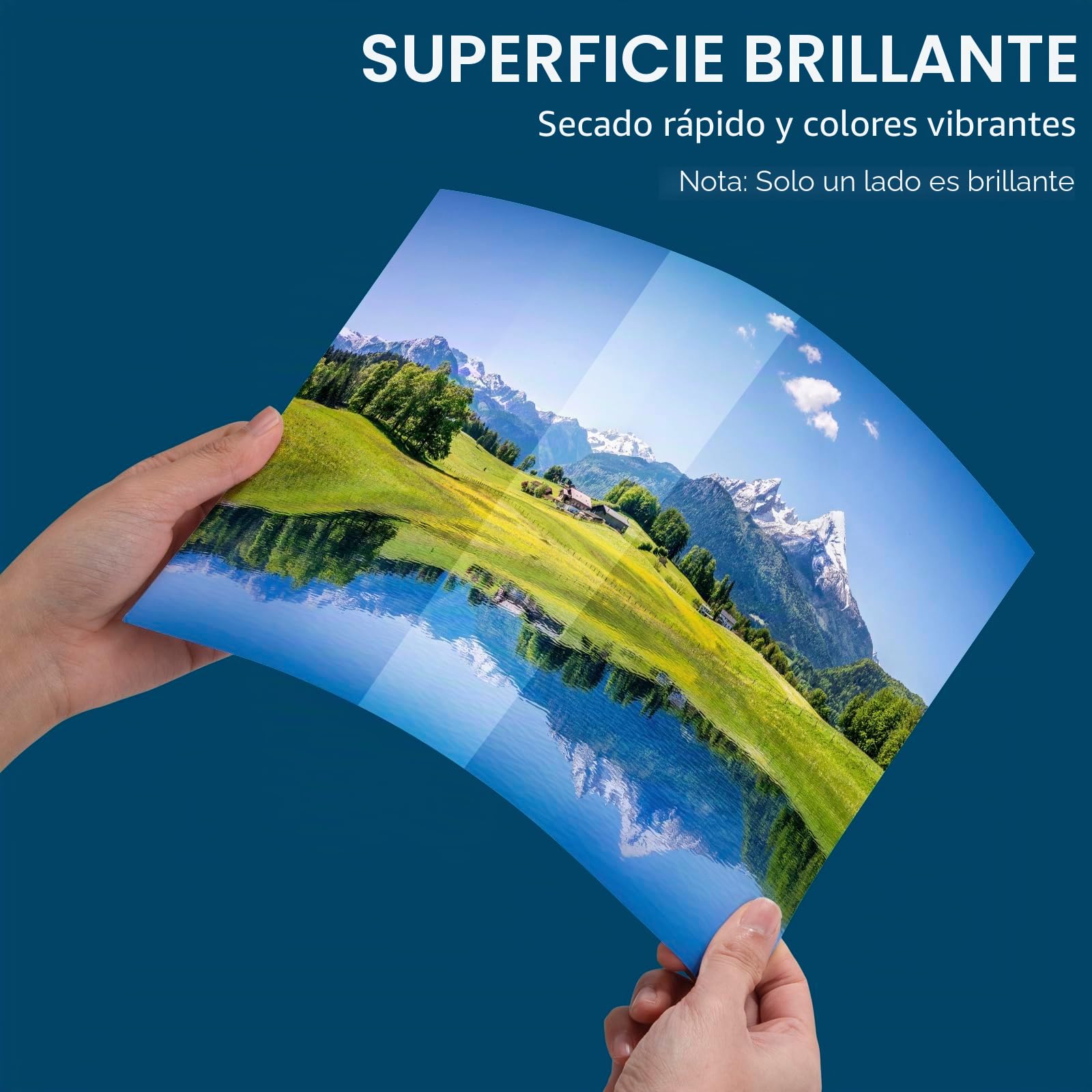 Papel Fotográfico Brillante a4 10x15 13x18 200 g/m² 220 Hojas Secado Instantáneo Papel de Impresión para Fotos, Certificados y Obras de Arte