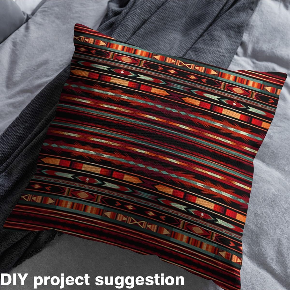 jejeloiu Western Aztec Fabric by The Yard 3 Yards Farmhouse Southwestern Exotic Style Upholstery Fabric for Chairs Tribal Native American Indian for Home DIY Projects, Waterproof Indoor Outdoor Decor