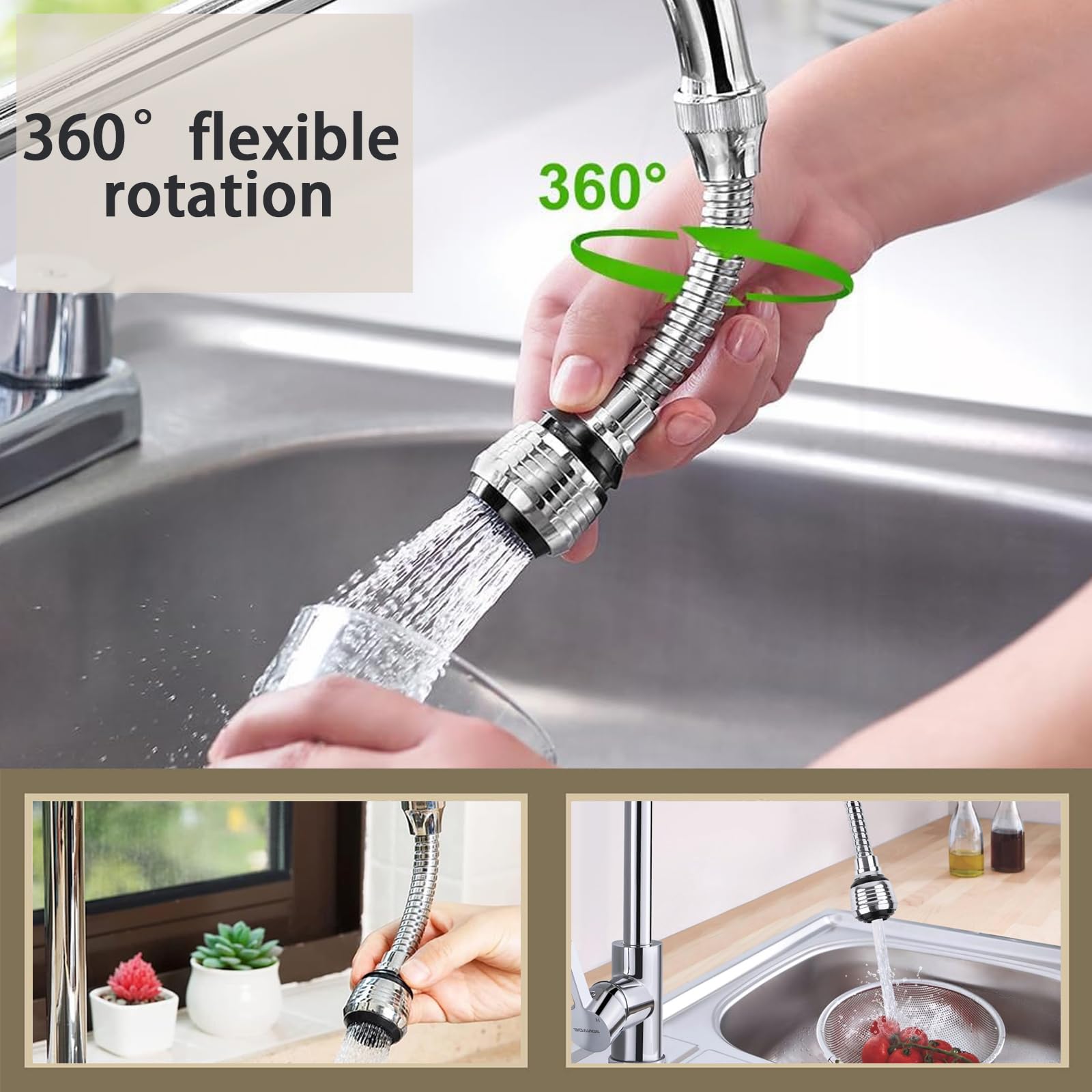 GUOYOU 4 PCS Aireador Grifo Cocina Lavabo Extensor Grifo Cocina de 360  Grados Difusor de Grifo para Cocina Flexible Aireador Giratorio de Grifo  Anti-Salpicaduras Accesorios para Grifo 2 Modos Lavabo : Amazon.es: