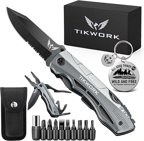 Regalos para hombres, papá, novio, cuchillo de bolsillo multiherramienta para hombres, aniversario, Navidad, regalos para cumpleaños, herramientas