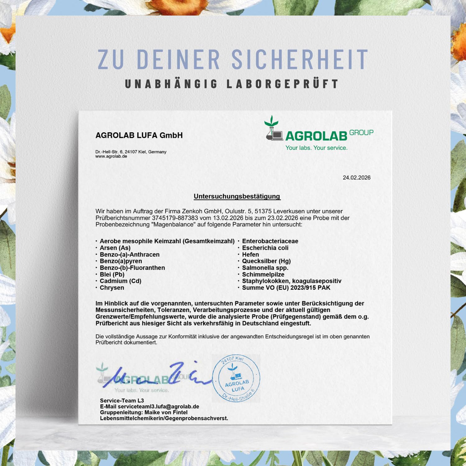 NATURTREU® Magenbalance Betain HCL Komplex vegan - mit Pepsin, Kamille & Chlorid - Unterstützung von Magensäure und Verdauung* - Vollspektrum Enzym Kapseln hochdosiert