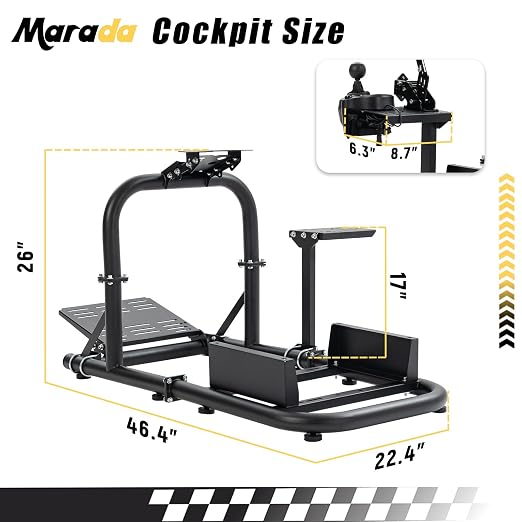 Simulador de Carrera Marada Racing Cockpit Ajustable miniatura 3