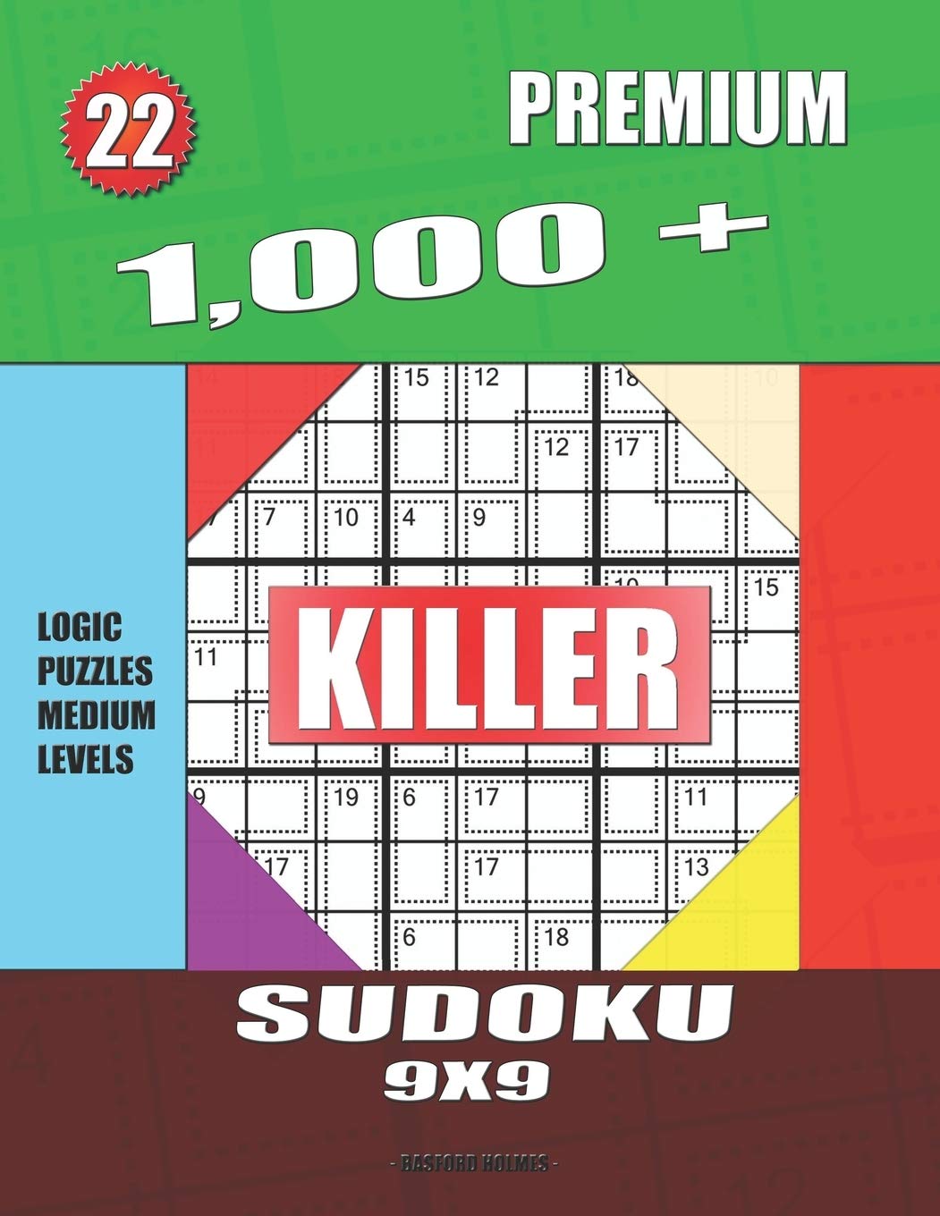 1,000 + Premium sudoku killer 9x9: Logic puzzles medium levels: 22 (Killer sudoku)