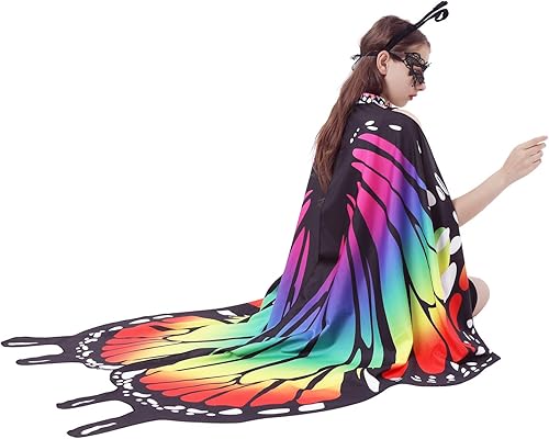 Miniatura 4 de Alas de mariposa, disfraz de mariposa "2021", máscara de encaje de mariposa, diadema de antena de insectos, disfraces de Halloween para mujer